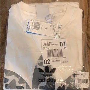 Brand new White/Camo Adidas shirt